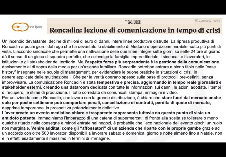 comunicare in tempo di crisi il sole 24 ore