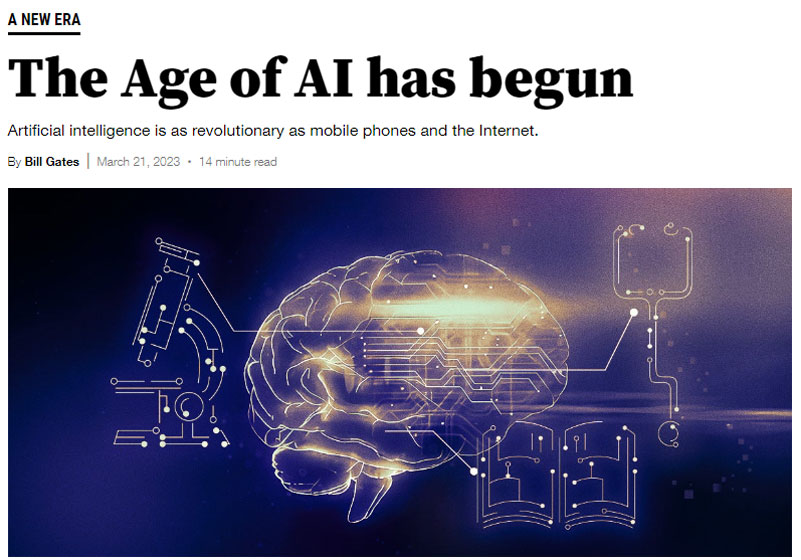 A new Era. The Age of AI has begun